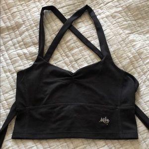 Black Mika Yoga Top Medium